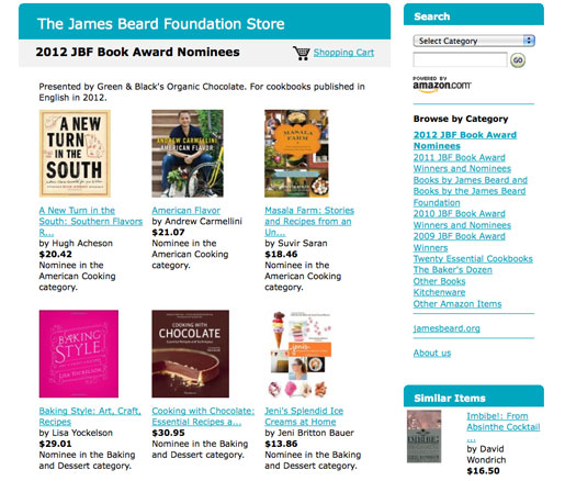 The James Beard Foundation Amazon store